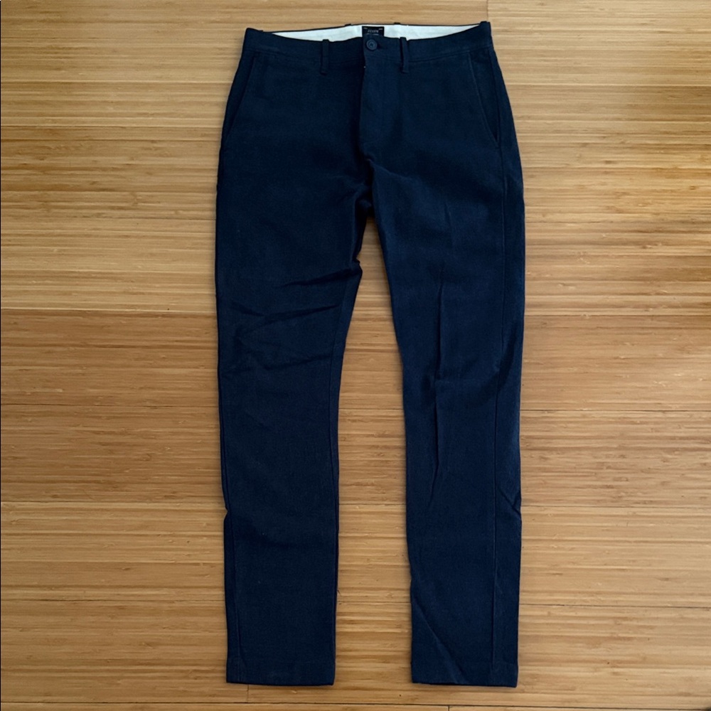 J. Crew 484 Slim-Fit Brushed Twill Pants in Navy Blue, 29x32